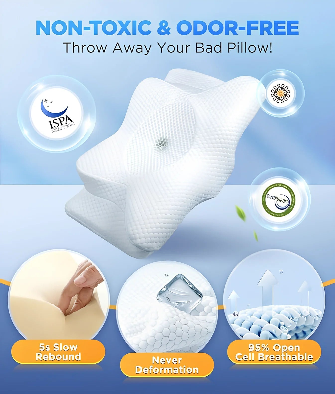 CozyRest™ Memory Foam Neck Pillow